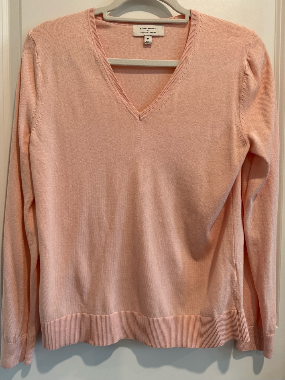 Banana Republic Light Pink V-Neck Sweater